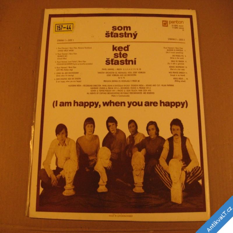 foto +++ PRÚDY A PAVOL HAMMEL Som šťastný keď ste šťastní 1972 LP stereo ++