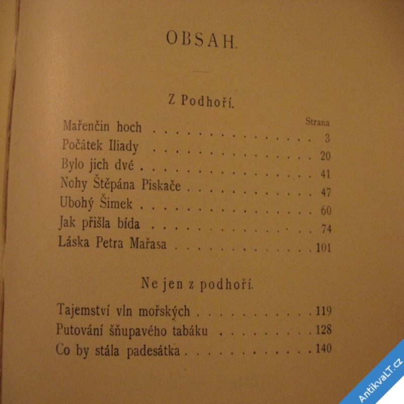 foto Hladík Václav TŘI MODERNÍ HISTORIE, Z CEST, ZE SAMOT 1899 2 TIT.