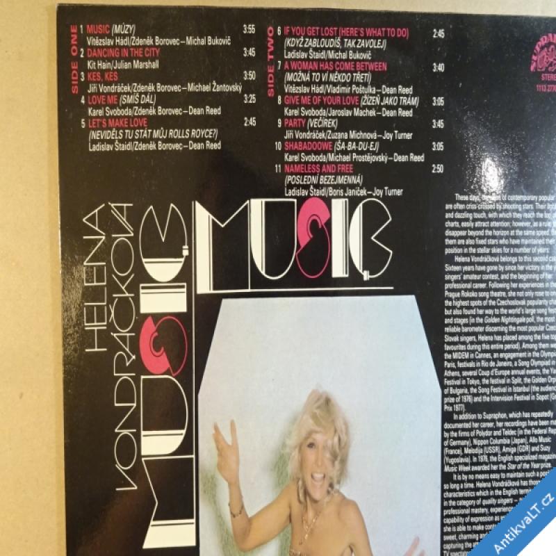 foto +++ Vondráčková Helena MUSIC 1980 Supraphon Artia LP +++