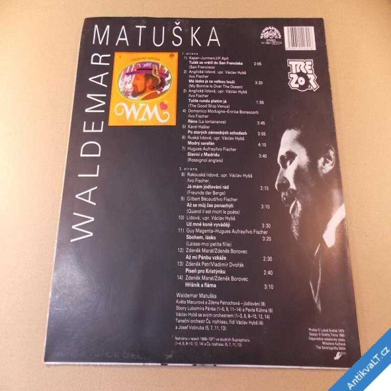 foto Matuška Waldemar TREZOR LP 1990 Supraphon deska Top