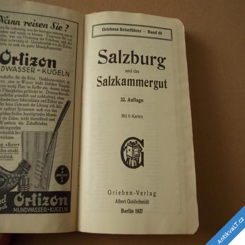 foto Griebens Salzburg und das Salzkammergut 1927 Reisenführer