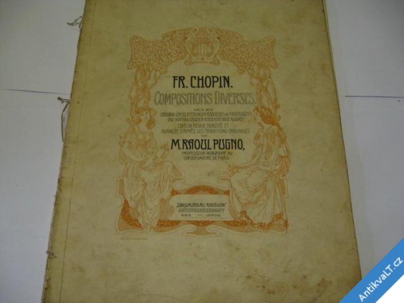 foto 
  FR. CHOPIN  COMPOSITIONS DIVERSES  PAR M. R. PUGNO 
